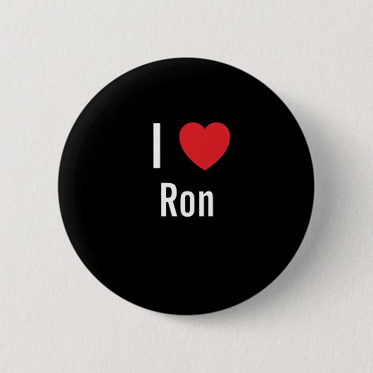 I Liebe Ron Button (Vorderseite)