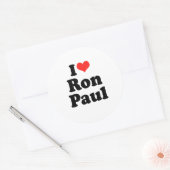 I Liebe Ron Paul Runder Aufkleber (Umschlag)