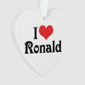 I Liebe Ronald Ornament (Vorderseite)