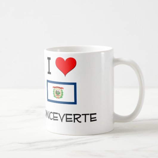 I Liebe Ronceverte West Virginia Kaffeetasse (Rechts)