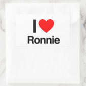 i Liebe ronnie Rechteckiger Aufkleber (Tasche)