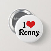 I Liebe Ronny Button (Vorne & Hinten)