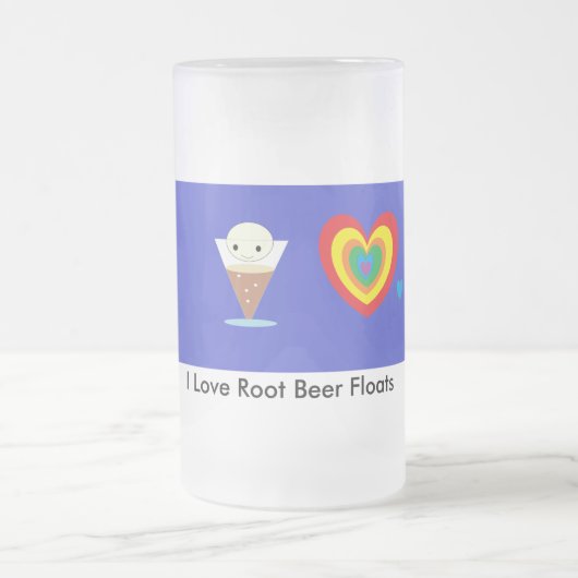 I Liebe Root Beer Floor Mattglas Bierglas (Mittel)
