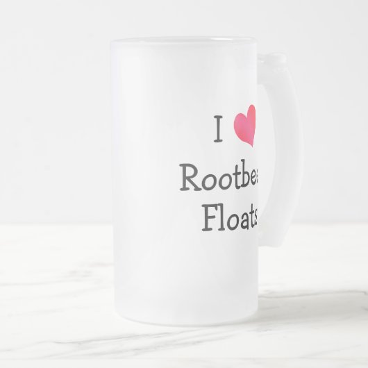 I Liebe Rootbeer Floats Mattglas Bierglas (VorderseiteRechts)