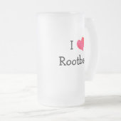 I Liebe Rootbeer Mattglas Bierglas (VorderseiteRechts)