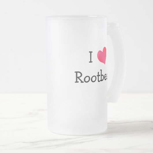I Liebe Rootbeer Mattglas Bierglas (VorderseiteRechts)