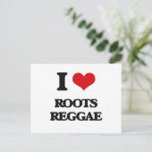 I Liebe ROOTS REGGAE Postkarte (Stehend Vorderseite)