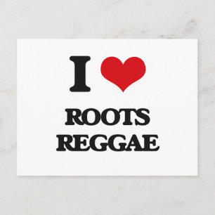 I Liebe ROOTS REGGAE Postkarte