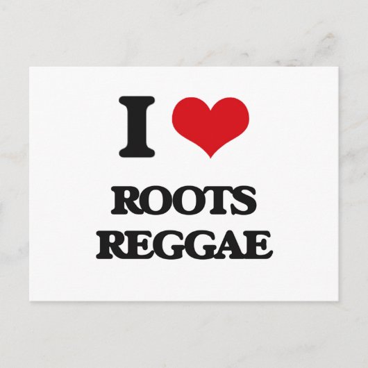 I Liebe ROOTS REGGAE Postkarte (Vorderseite)