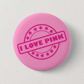I Liebe-Rosa Button