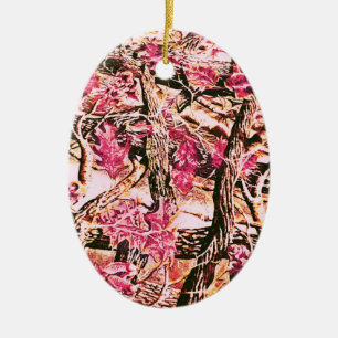 I Liebe-rosa Camouflage Keramik Ornament
