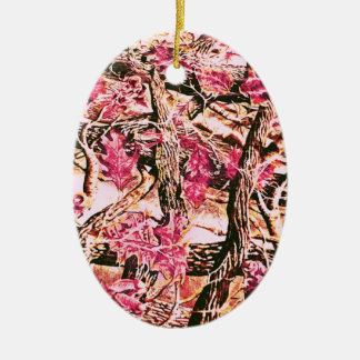 I Liebe-rosa Camouflage Keramik Ornament