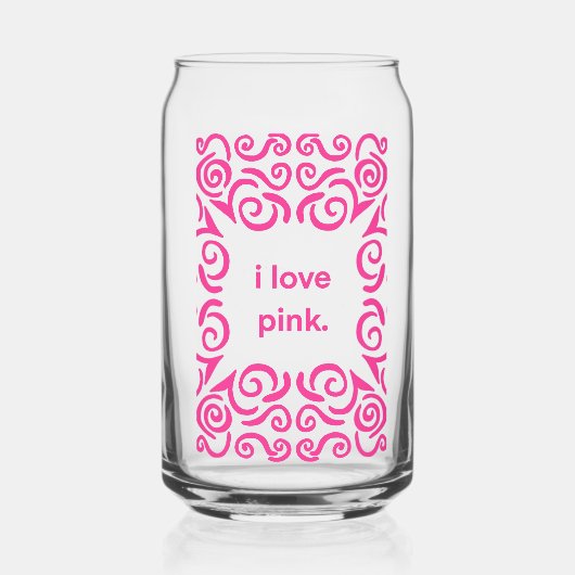 I Liebe Rosa Glas (Vorderseite)