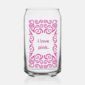 I Liebe Rosa Glas (Vorderseite)