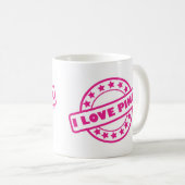 I Liebe-Rosa Kaffeetasse (VorderseiteRechts)