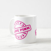 I Liebe-Rosa Kaffeetasse (Vorderseite Links)
