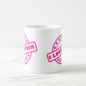 I Liebe-Rosa Kaffeetasse (Mittel)