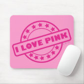 I Liebe-Rosa Mousepad (Mit Mouse)