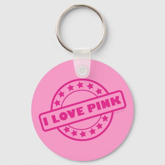 I Liebe Rosa Schlüsselanhänger (Vorderseite)