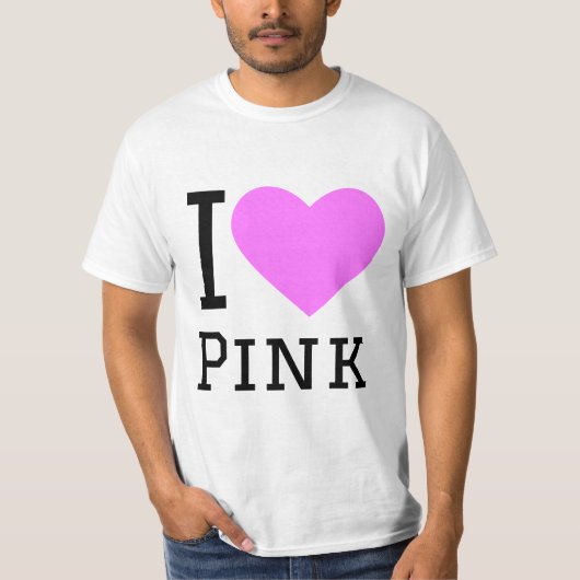I Liebe rosa T-Shirt (Vorderseite)
