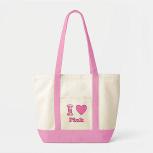 I Liebe Rosa Tragetasche