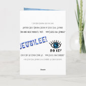 I Liebe Rosh Hashona Feiertagskarte (Rückseite)