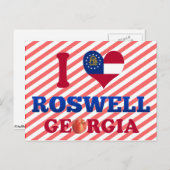 I Liebe Roswell, Georgien Postkarte (Vorne/Hinten)