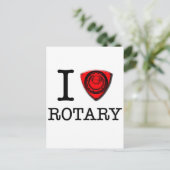 I Liebe Rotary Motor Postkarte (Stehend Vorderseite)