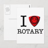 I Liebe Rotary Motor Postkarte (Vorne/Hinten)