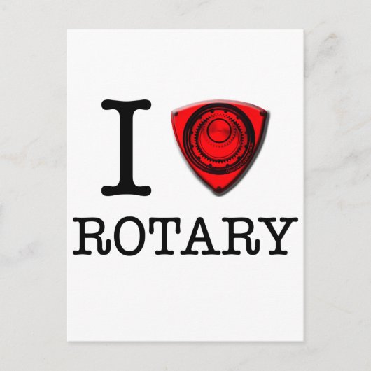 I Liebe Rotary Motor Postkarte (Vorderseite)