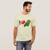 I Liebe Rote-lored Amazonas T-Shirt (Vorne ganz)