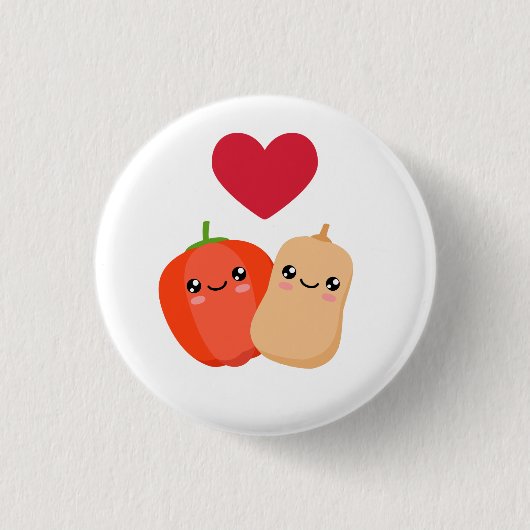 I Liebe Rote Paprika und Buttermückensuppe Button (Vorderseite)