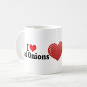 I Liebe-rote Zwiebeln Kaffeetasse (Vorderseite Links)