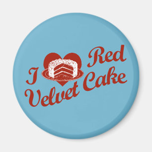 I Liebe-roter Samt-Kuchen Magnet