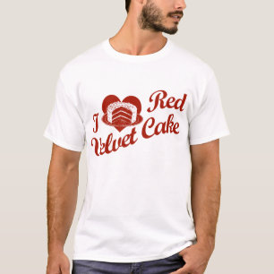 I Liebe-roter Samt-Kuchen T-Shirt