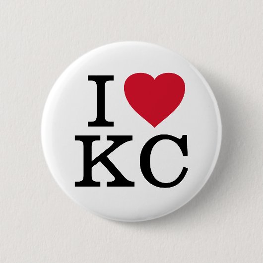 I Liebe — rotes Herz — Initialen oder Stadt hinzuf Button (Vorderseite)