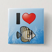 I Liebe Rotes Meer Sailfin Tang Button (Vorderseite)