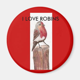 , I-LIEBE-ROTKEHLCHEN Magnet