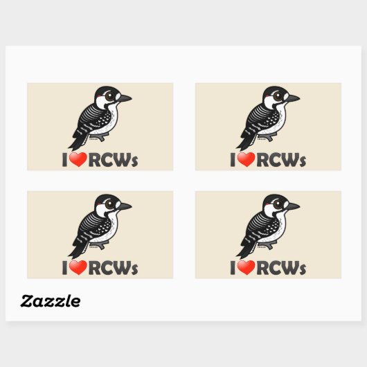 I Liebe Rotschnauziger Rechteckiger Aufkleber (Blatt)