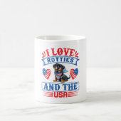 I Liebe Rotties und USA Kaffeetasse (Mittel)
