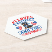 I Liebe Rotties und USA Untersetzer (angewinkelt)