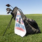 I Liebe Rottweilers und USA Golfhandtuch (Gras)