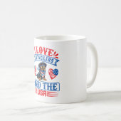 I Liebe Rottweilers und USA Kaffeetasse (VorderseiteRechts)