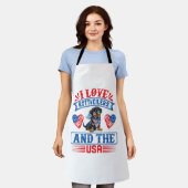 I Liebe Rottweilers und USA Schürze (Getragen)