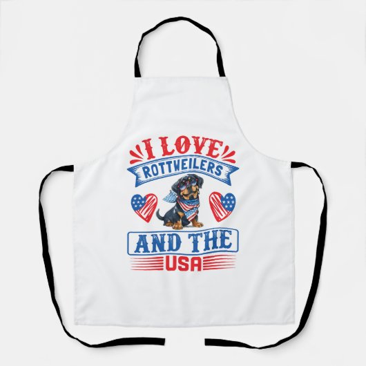 I Liebe Rottweilers und USA Schürze (Vorderseite)