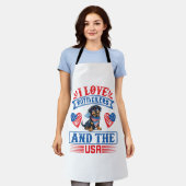 I Liebe Rottweilers und USA Schürze (Getragen)