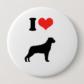 I Liebe Rotweiler Button (Vorderseite)