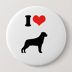 I Liebe Rotweiler Button
