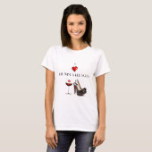 I LIEBE-ROTWEIN UND ROTES SOHLE-SHIRT T-Shirt (Vorne ganz)