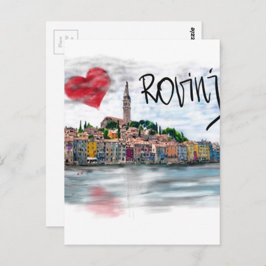 I Liebe Rovinj Postkarte (Vorne/Hinten)